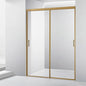 MUBI Custom Size Modern Hotel Bathroom Shower Enclosure Triple Brushed Stainless Steel Tempered Glass Sliding Double Door