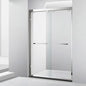 MUBI Custom Size Modern Hotel Bathroom Shower Enclosure Triple Brushed Stainless Steel Tempered Glass Sliding Double Door