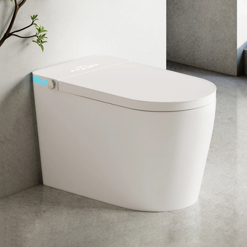 High Quality Electric Smart Toilet Ceramic WC Bathroom Elongated Bowl Floor Mounted Automatic Flush Toilet Bidet Remote Function