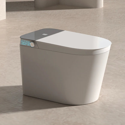 Hot Selling Floor Mounted Ceramic Smart Toilet Bowl Remote Control Heated Seat Air Drying Hotel Aroma Air Purification Function