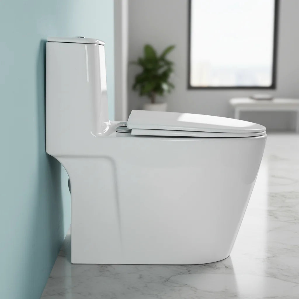 Modern Design Bathroom Porcelain Rimless Toilet One Piece Sanitary Ware Ceramic Toilet Bowl Floor Standing WC