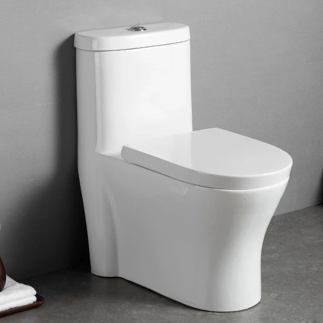 Custom Elongated Toilet Bathroom WC Ceramic Toilet Modern Hotel Water Saving Sanitary Ware One Piece Closestool