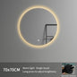 American Standard 700mm Frameless Round Bathroom LED Wall Mounted Smart Mirror Illuminated for Hotels