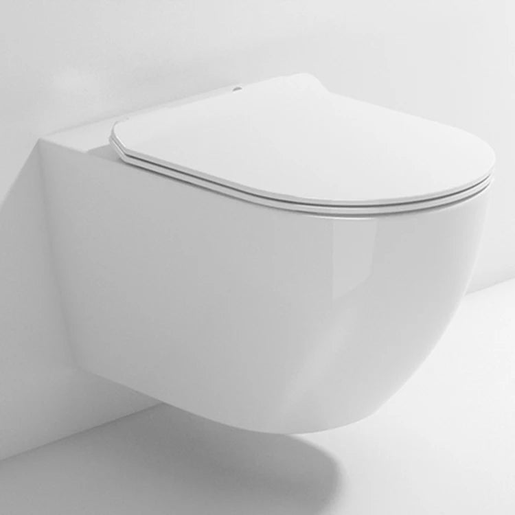 Rimless Water Closet Two Piece Wall Hang Ceramic Toilet Bowl Set Bathroom Wall Hung Toilet With Tank