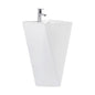 Diamond Floor Mounted Freestanding Bathroom Sink White Artistic Ceramic Pedestal Hand Wash Basin