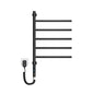 New Design Wall Rotating Towel Rack Heated Drying Bathroom Stainless Steel Grey Electric Towel Rack 5 Bars