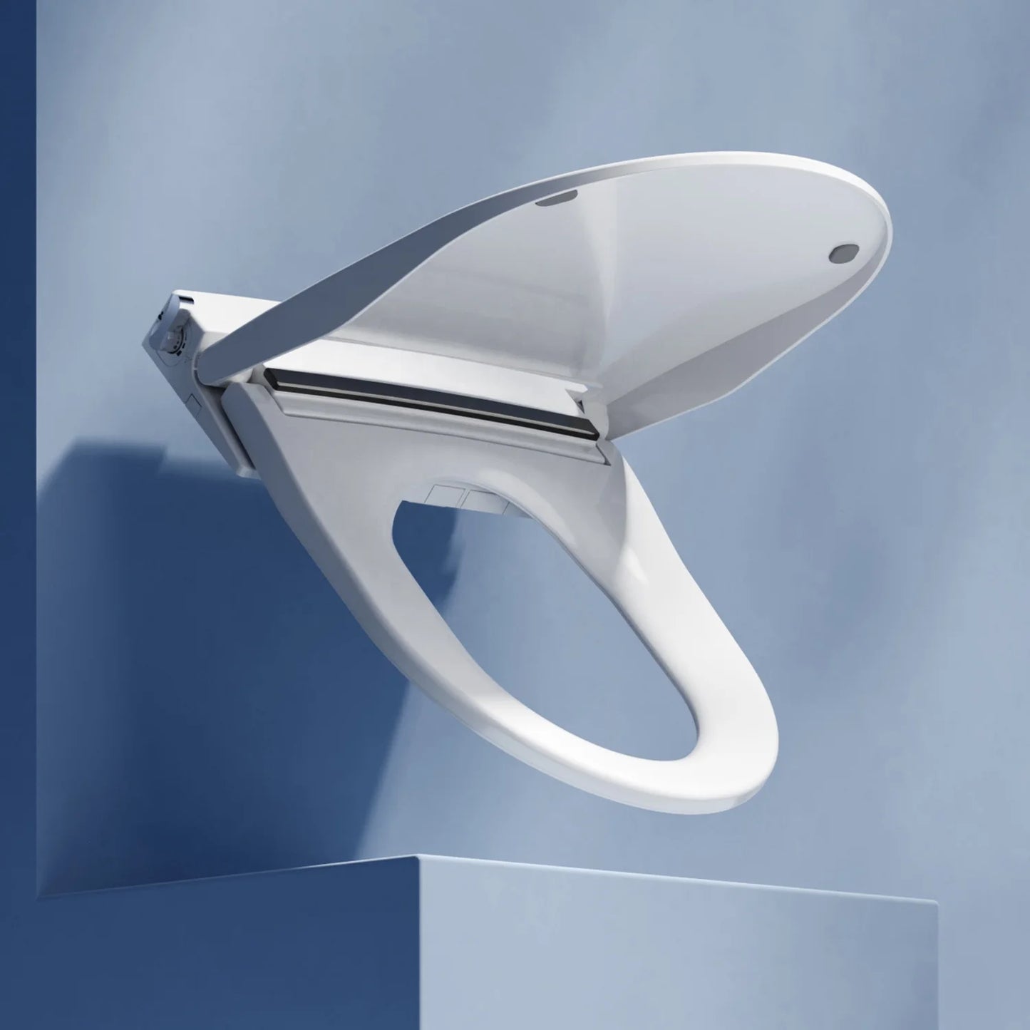Non-Electric Bidet Toilet Seat Slim Design Dual Nozzle Bidet Adjustable Water Pressures Elongated Smart Toilet Cover
