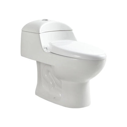 Popular Modern Dual-Flush Floor Mounted Low Water Tank Small One Piece Ceramic Toilet with Siphon Jet Flushing