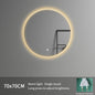 American Standard 700mm Frameless Round Bathroom LED Wall Mounted Smart Mirror Illuminated for Hotels