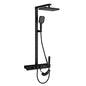 MUBI Luxury Bathroom Stainless Steel Rain Shower Set Wall Mounted Black Thermostatic Smart Digital Dual Handle Slide Bar Shower