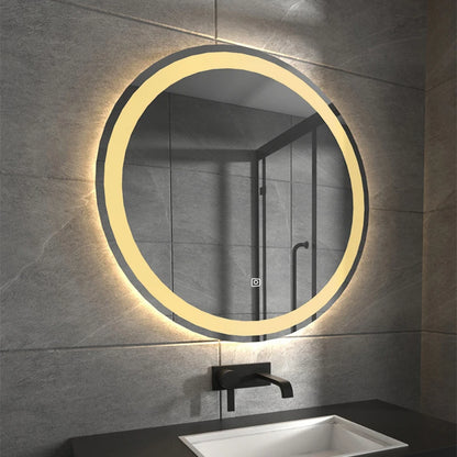 70cm Adjustable Color Temperature Modern Illuminated Bathroom Mirror LED Moisture Proof Smart Mirror for Hotel Home Graphic