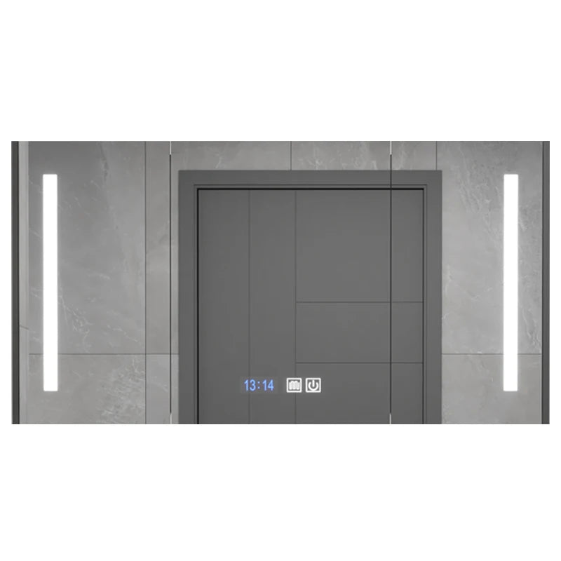 MUBI Modern Illuminated Storage Wall Smart Mirror Vanity Led Mirror Cabinet with Wood Carcase and Smart Motion Sensor