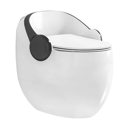 New Modern Bathroom Elongated Ceramic One Piece Dual-Flush S-Trap Toilet Bowl Floor Standing WC