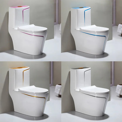 Modern Design One-Piece Ceramic Floor Mounted S-Trap Dual-Flush Toilet for Bathroom and Hotel Use