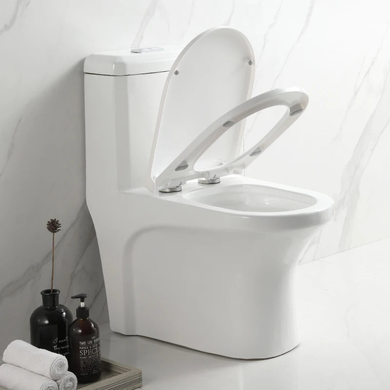 Modern Bathroom Floor Mounted Dual Flush WC Ceramic One Piece Water Closet Toilet