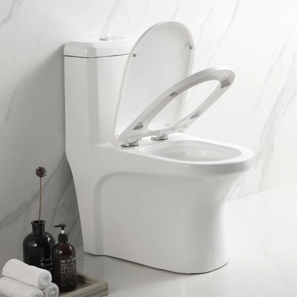 Modern Bathroom Floor Mounted Dual Flush WC Ceramic One Piece Water Closet Toilet