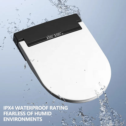 Smart Ultra-Thin Electric Bidet Toilet Seat with Heating Cleaning Remote Control Plastic Elongated Seat Modern Design