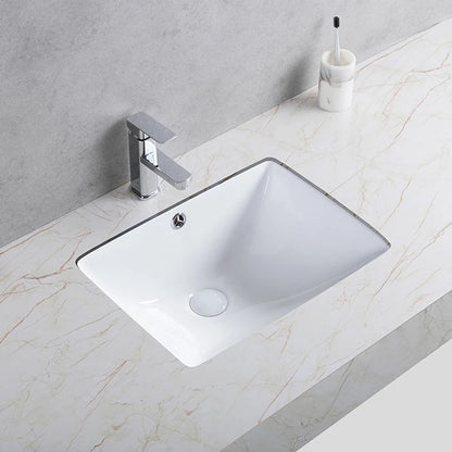 Customized Rectangular Under Counter Bathroom Cabinet Vanity Basin Ceramic Undermount Wash Basin Sink