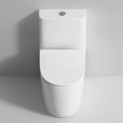 New Design White Elongated Modern S-Trap Floor Mounted Ceramic WC Dual Flush Bathroom Sanitary Ware One Piece Toilet