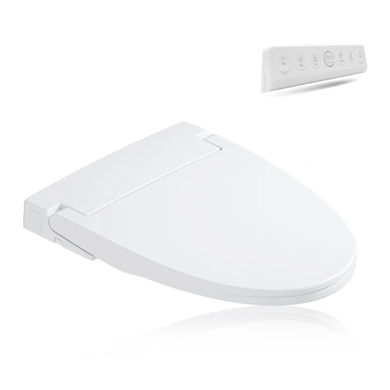 V Shape Smart Toilet Lid Auto Spray Heated Electric Bidet Cover With Remote Ultra Slim Smart Toilet Seat