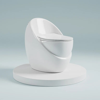 Modern White One-Piece Ceramic Floor Mounted Dual Flush Siphon Jet Flushing Bathroom Toilet Bowl S-Trap Sanitary Ware
