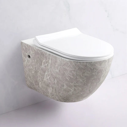 Modern Villa Suspended P Trap Ceramic Wall Hung Rimless Flushing Bidet Toilet Set with Concealed Tank