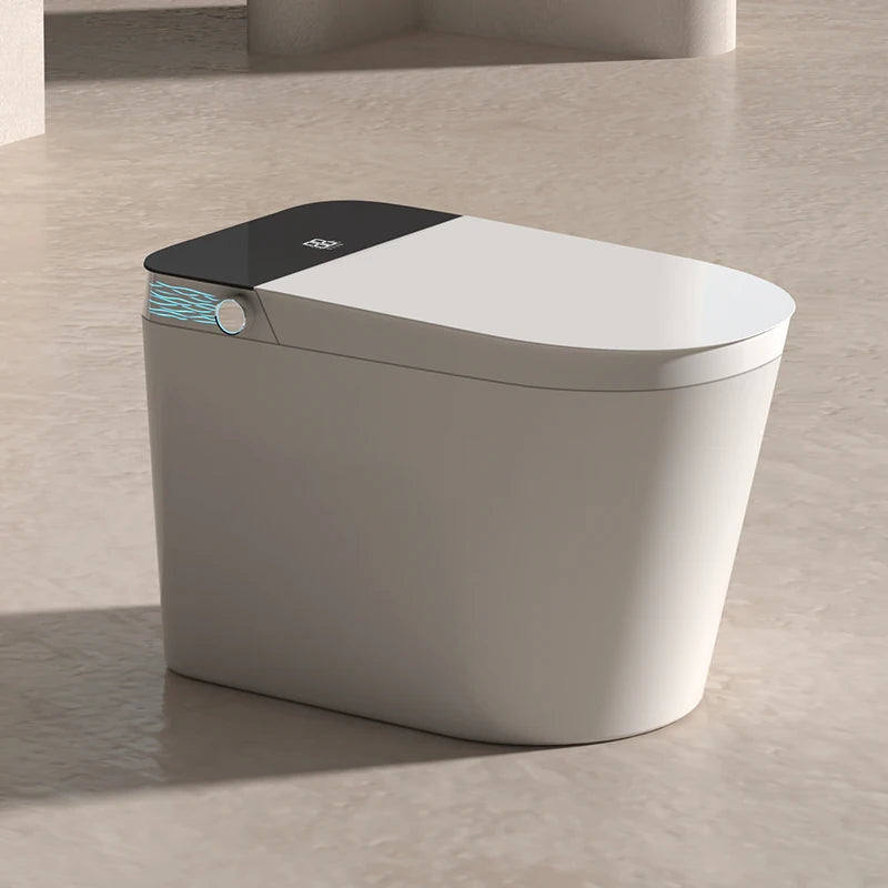 Hot Selling Floor Mounted Ceramic Smart Toilet Bowl Remote Control Heated Seat Air Drying Hotel Aroma Air Purification Function