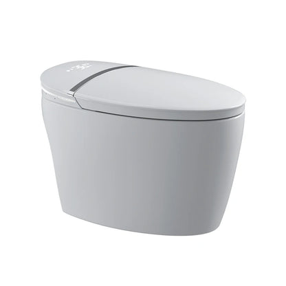 7002 Deluxe Ceramic Self Cleaning Electric Smart Bidet Toilet S-trap Drainage Heated Seat Dual-Flush Automatic Remote Control