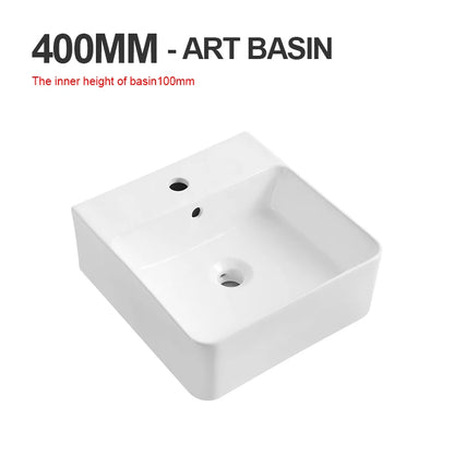 Hot Sales Modern Ceramic Art Hand Wash Basins Rectangular Vanity Countertop Sinks Single Hole Easy Clean 1 Year Bathroom