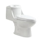 Cheap White Modern Dual-Flush S-Trap One Piece Ceramic Toilet Bowl with Soft Close Toilet Seat