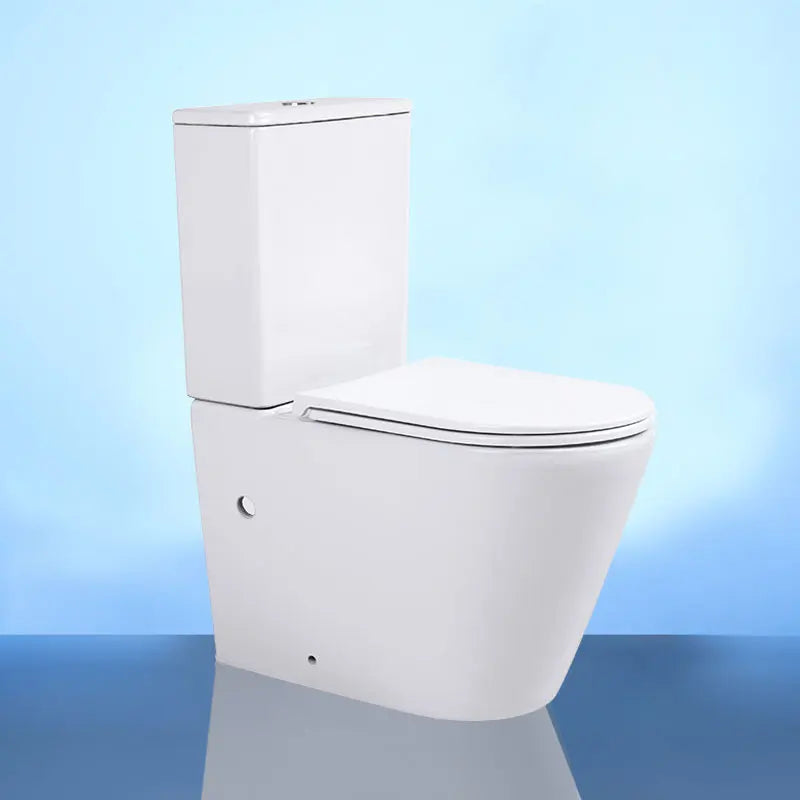 New Model Sanitary Ware Ceramic Two-Piece Bathroom Wc Rimless Cuvettes De WC Water Closet Toilet