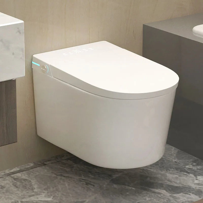 P Trap Concealed Cistern Back Wall WC Toilet Set Tankless Intelligent Wall-Mounted Smart Toilet Remote Control Heated Seat