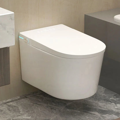 P Trap Concealed Cistern Back Wall WC Toilet Set Tankless Intelligent Wall-Mounted Smart Toilet Remote Control Heated Seat