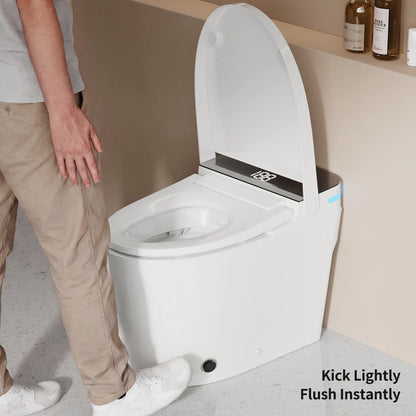 CUPC ETL Certified 110V US Standard Automatic Flush Water-Saving Elongated Smart Bidet Toilet with Remote Control