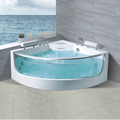 Multifunctional Spa Acrylic Bath Tub 2 People Jaccuzi Glass Whirlpool Massage Corner Bathtub