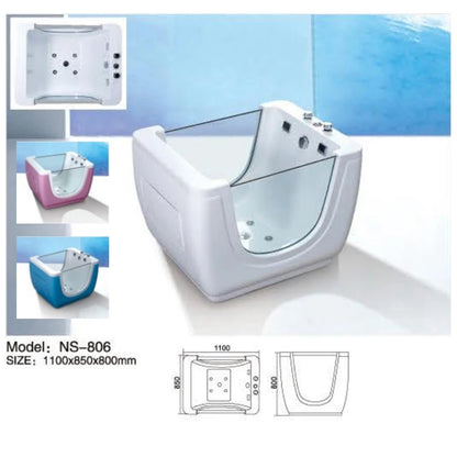 Small Acrylic Coloured Jaccuzi Baby Spa Hydrotherapy Bath Tub Aittherapy Whirlpool Massage Bathtub for Babies