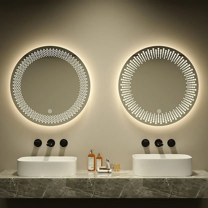Modern Illuminated Led Smart Mirror Adjustable Light Touchable Screen Wall-Mounted Design for Hotel Bathroom Use 2-Year Warranty