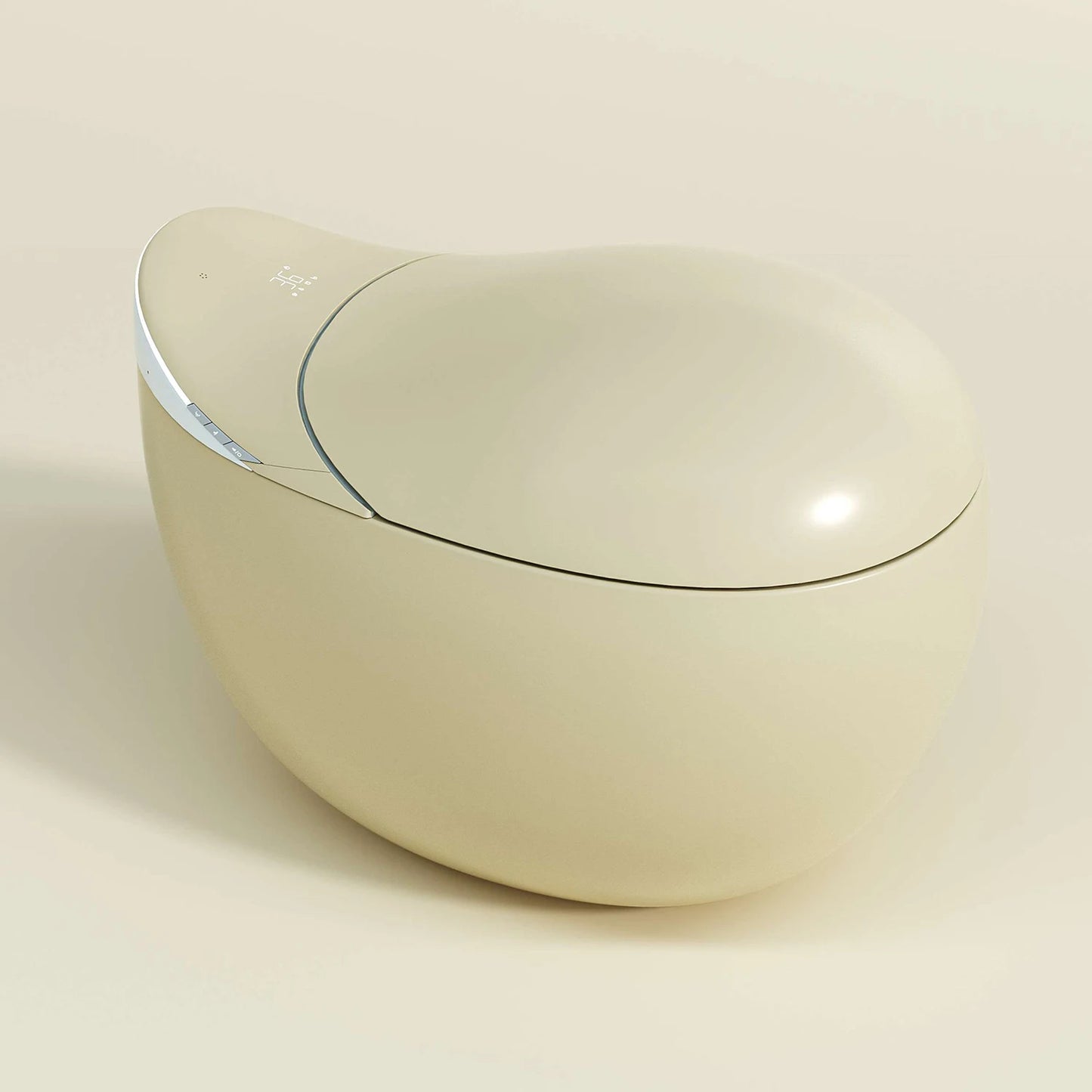 MUBI Whale Design Gray Egg Shape Intelligent One-Piece Smart Toilet with Remote Control,Auto Flush Sensor
