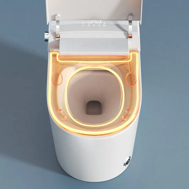 Infrared Electronic One Piece Smart Bidet Intelligent Toilet Automatic Ceramic S-trap Floor Mounted Remote Control