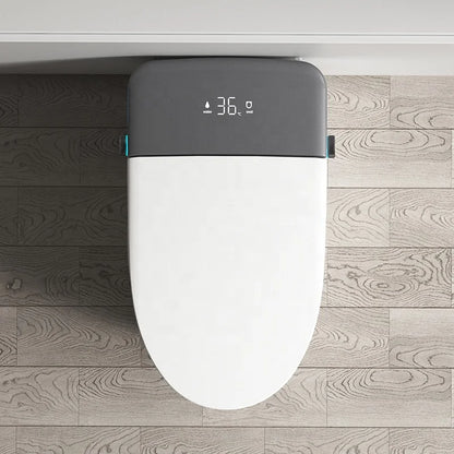 High Quality Automatic Ceramic Elongated Smart Toilet Remote Control Heated Seat Air-Drying Features S-trap Floor Mounted