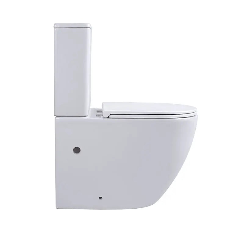 New Model Sanitary Ware Ceramic Two-Piece Bathroom Wc Rimless Cuvettes De WC Water Closet Toilet