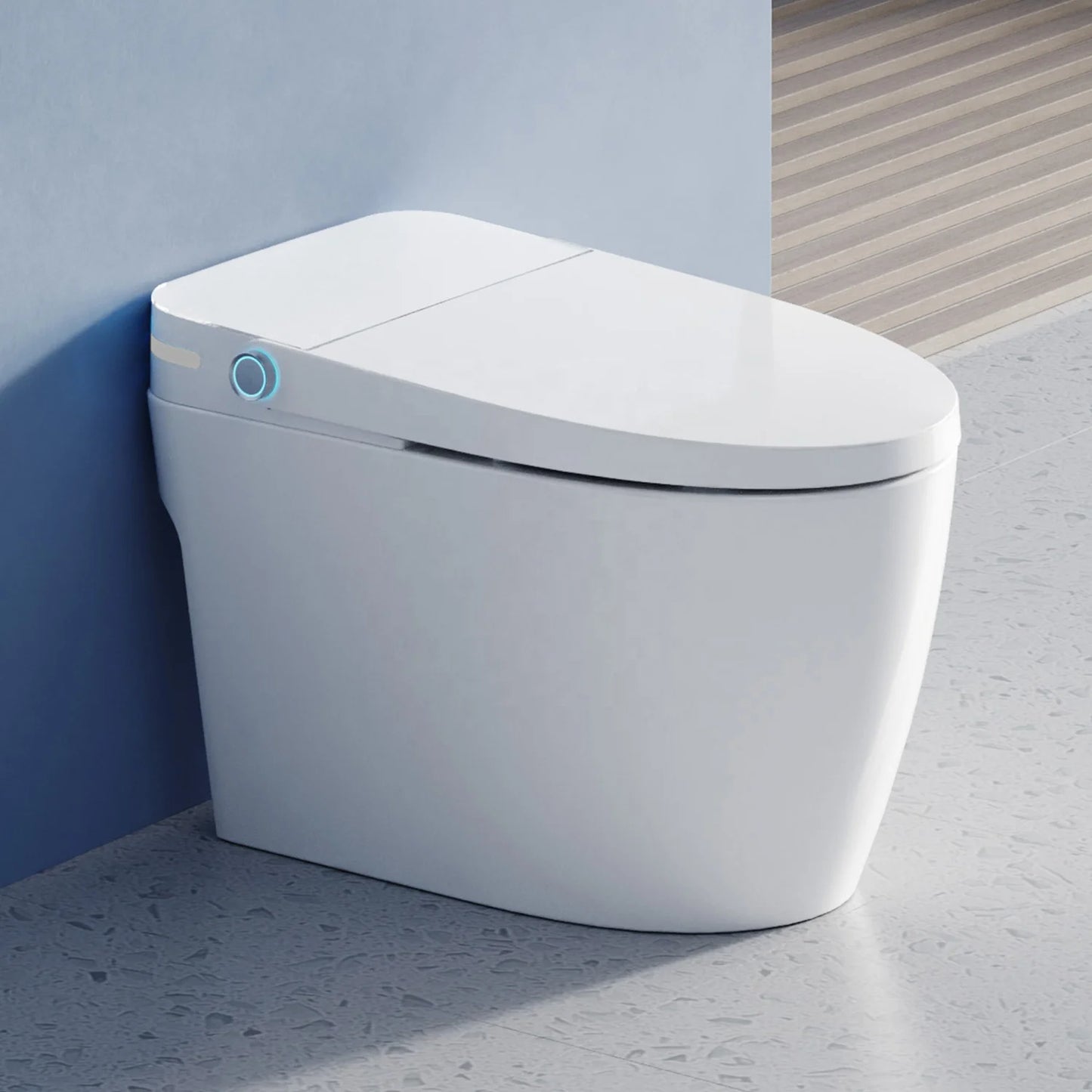Simple Version Smart Bathroom Electric Bidet Toilet Bowl Ceramic Sanitary WC S-trap Heated Seat Night Light Toilet