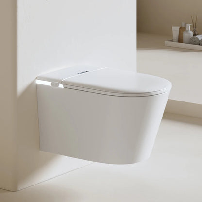 MUBI Suspended Smart Toilet Bidet with Seat Heating P-trap Intelligent Sensor  Modern Design Wall Mounted Smart Toilet Bowl