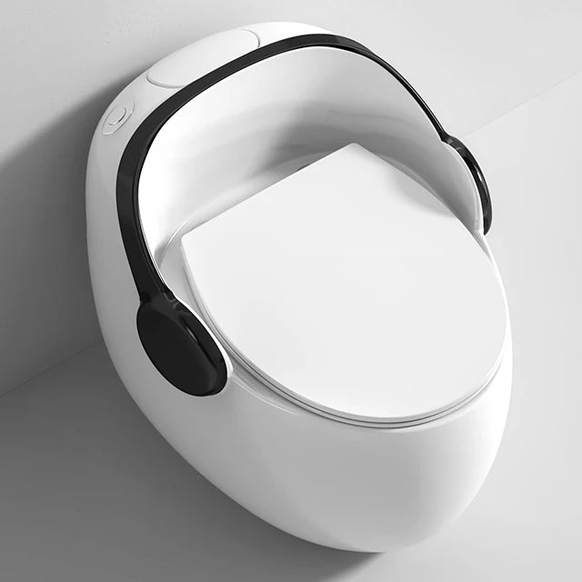New Modern Bathroom Elongated Ceramic One Piece Dual-Flush S-Trap Toilet Bowl Floor Standing WC