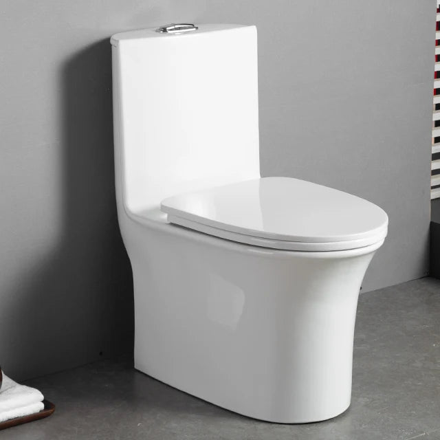Hot Sale Modern Style Bathroom One Piece Porcelain Dual Flush Toilet Hotel Bathroom Home Floor Mounted Toilet