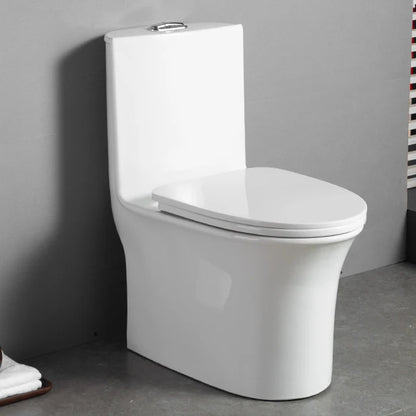 Hot Sale Modern Style Bathroom One Piece Porcelain Dual Flush Toilet Hotel Bathroom Home Floor Mounted Toilet