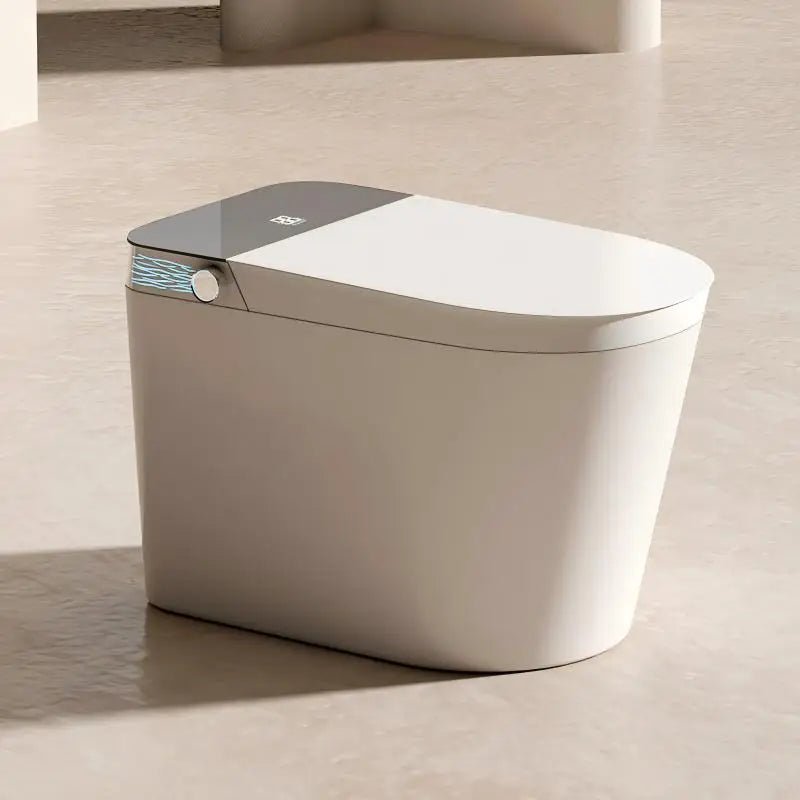 Hot Selling Floor Mounted Ceramic Smart Toilet Bowl Remote Control Heated Seat Air Drying Hotel Aroma Air Purification Function