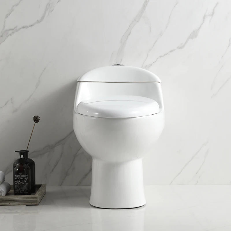 Popular Modern Dual-Flush Floor Mounted Low Water Tank Small One Piece Ceramic Toilet with Siphon Jet Flushing