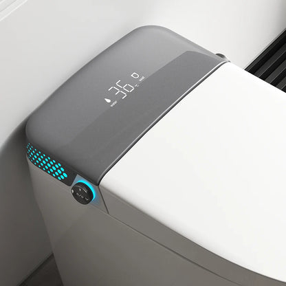High Quality Automatic Ceramic Elongated Smart Toilet Remote Control Heated Seat Air-Drying Features S-trap Floor Mounted