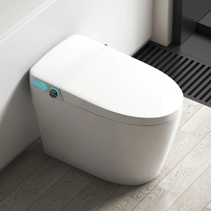Modern Elongated Smart Toilet Remote Control Heated Seat Air Drying-Floor Mounted Ceramic S-trap 5 Year Warranty for Home Use